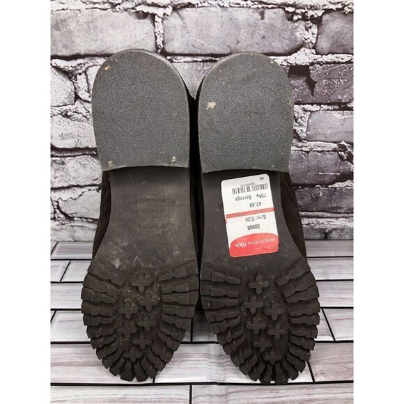 Blondo Brown Suede Leather Waterproof Ankle Lace Up Side Zip Boots Women Sz 10M - Picture 15 of 16